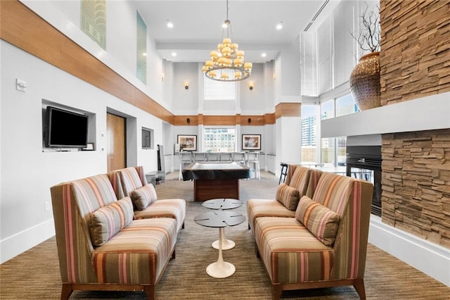 860 Peachtree St NE Unit 909, Atlanta, GA 30308 - community lobby with a towering ceiling and recessed lighting