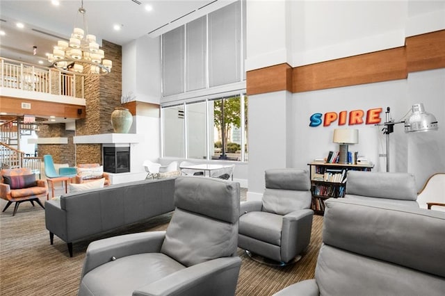 860 Peachtree St NE Unit 909, Atlanta, GA 30308 - building lobby with a towering ceiling and recessed lighting