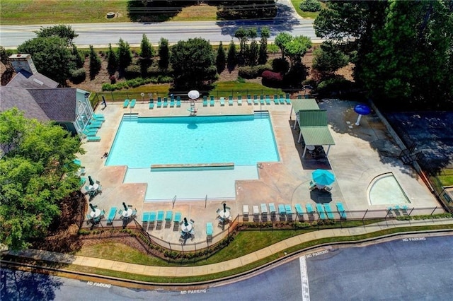 1595 Chadberry Way, Lawrenceville, GA 30043 - bird's eye view of a pool