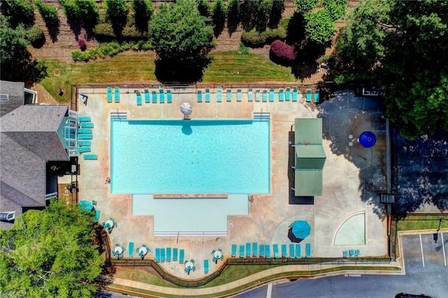 1595 Chadberry Way, Lawrenceville, GA 30043 - bird's eye view of a pool
