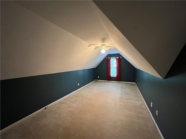 1595 Chadberry Way, Lawrenceville, GA 30043 - additional living space with lofted ceiling, baseboards, ceiling fan, and carpet flooring