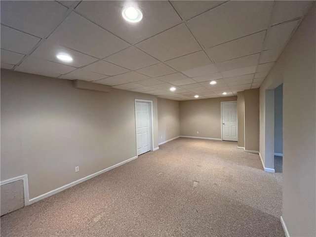 1595 Chadberry Way, Lawrenceville, GA 30043 - carpeted empty room featuring baseboards, recessed lighting, and a paneled ceiling