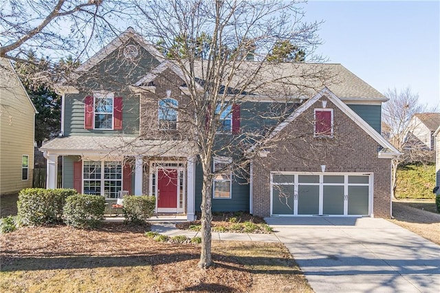 view of front of home featuring a garage