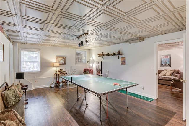 playroom featuring wood-type flooring