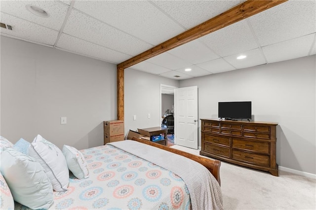 165 Grant Ford Dr, Dawsonville, GA 30534 - carpeted bedroom featuring a paneled ceiling, recessed lighting, and baseboards