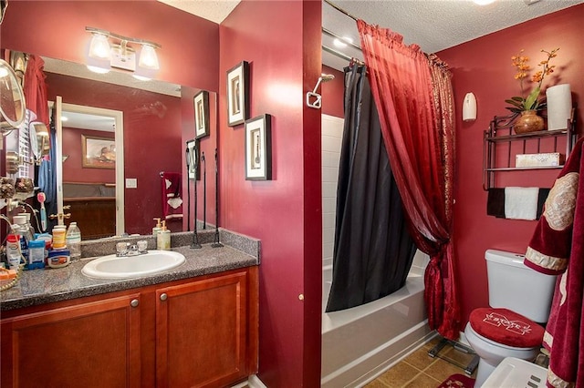 7324 Bridlewood Ct, Jonesboro, GA 30236 - full bath featuring vanity, a textured ceiling, and shower / tub combo