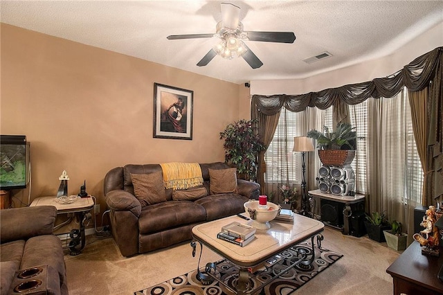 7324 Bridlewood Ct, Jonesboro, GA 30236 - living area with light carpet and ceiling fan