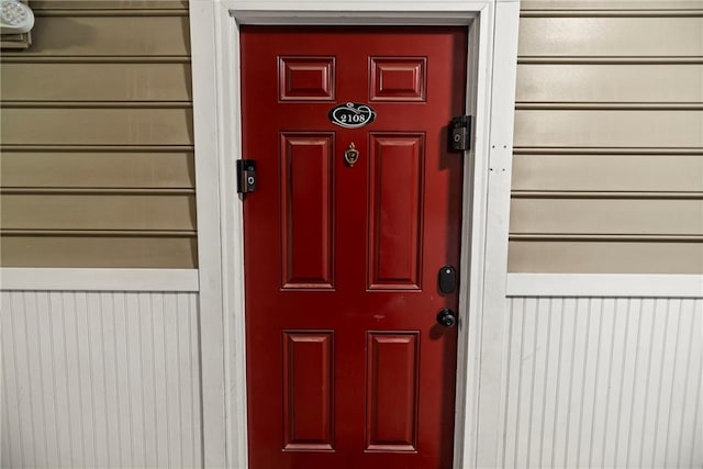 view of doorway to property