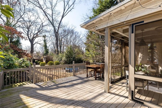 view of wooden deck