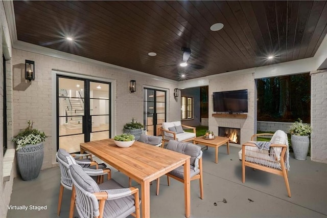 spare room featuring recessed lighting, light wood finished floors, baseboards, and ceiling fan
