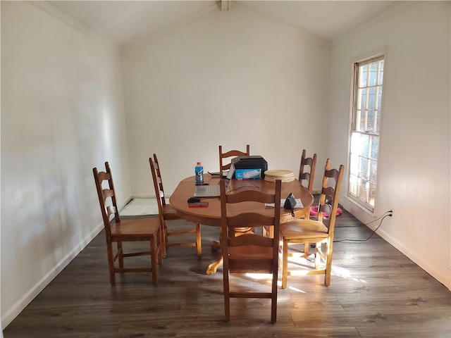 3905 Hunters Chase, Conyers, GA 30094 - dining space featuring baseboards, wood finished floors, and ornamental molding