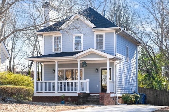 view of front facade with a porch