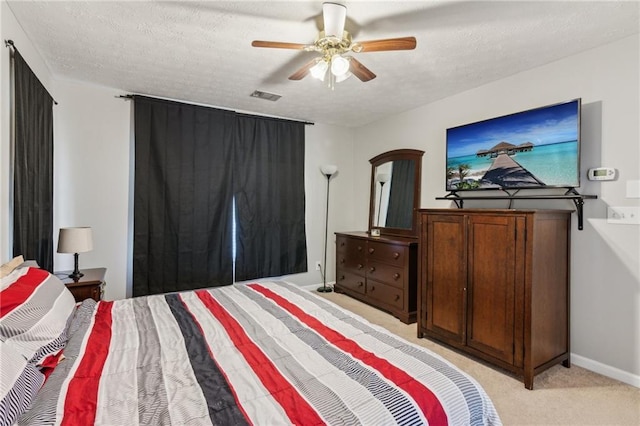 3698 Roseman Lndg, Cumming, GA 30040 - bedroom with light colored carpet, a ceiling fan, and baseboards