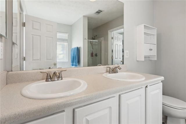 3698 Roseman Lndg, Cumming, GA 30040 - full bath with a shower stall, double vanity, and toilet