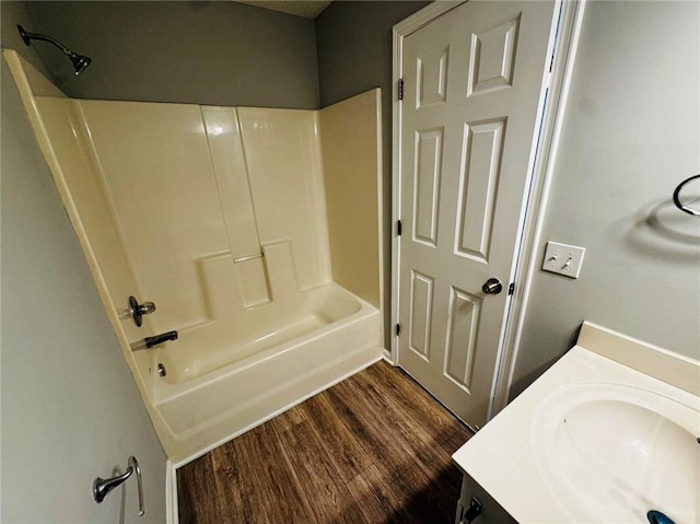 108 Northcutt Station Pl, Acworth, GA 30101 - full bathroom featuring vanity, wood finished floors, and  shower combination
