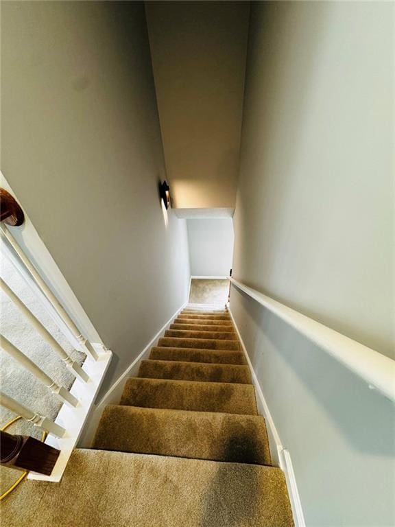 108 Northcutt Station Pl, Acworth, GA 30101 - stairs with carpet and baseboards