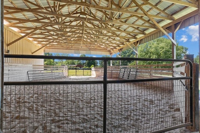 view of horse barn