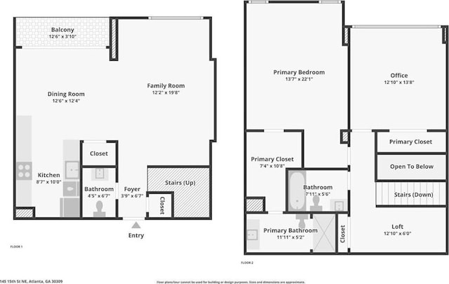 145 15th St NE Unit 204, Atlanta, GA 30309 - floor plan