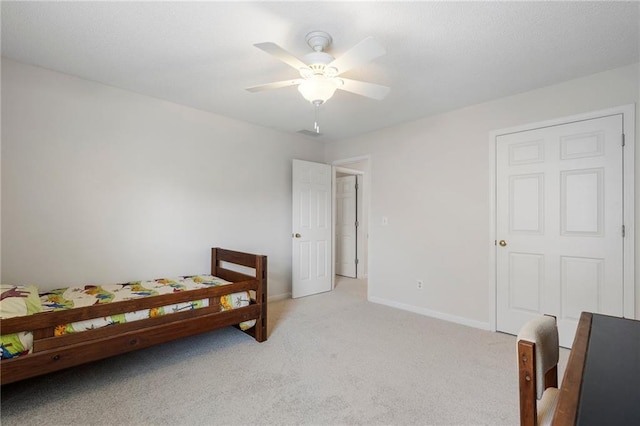 4321 Sugar Maple Chase NW, Acworth, GA 30101 - bedroom featuring light colored carpet, baseboards, and ceiling fan