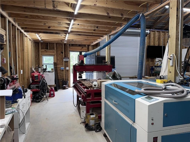 miscellaneous room with concrete flooring