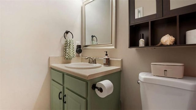 half bath with toilet and vanity