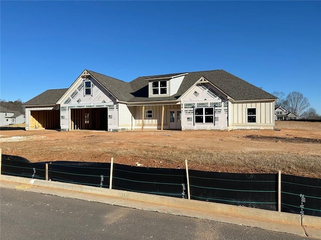 view of front of house featuring board and batten siding and a porch