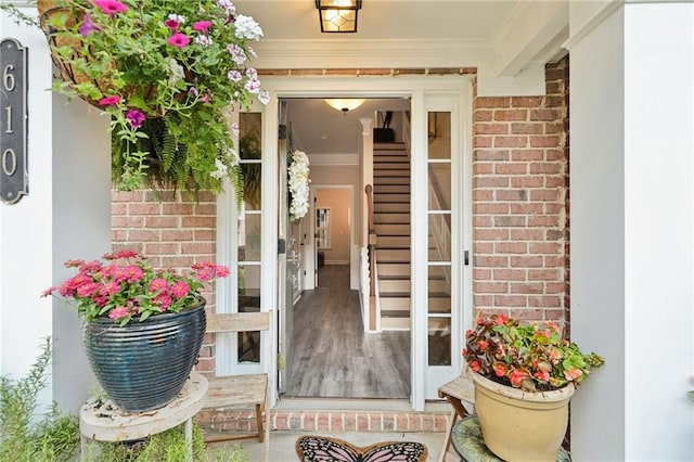 entrance to property with a porch