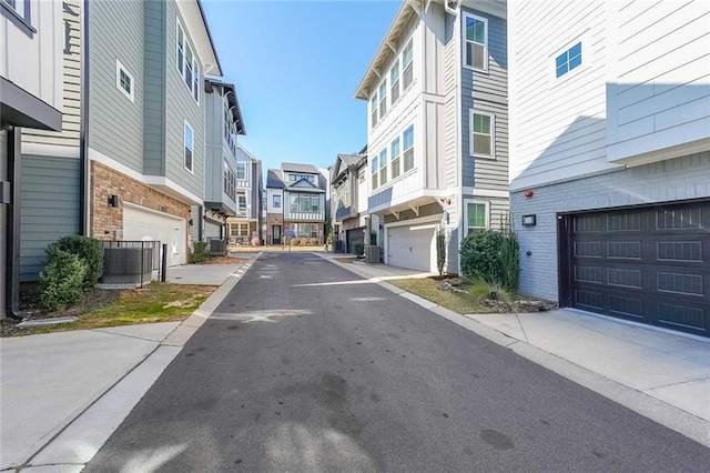 view of street featuring a residential view