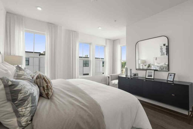 bedroom featuring hardwood / wood-style floors