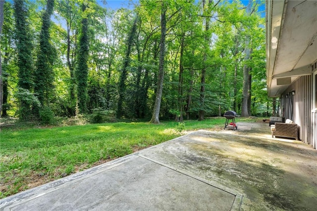 1328 Hidden Hills Pkwy, Stone Mountain, GA 30088 - view of green lawn with a patio