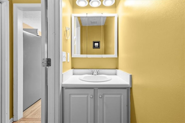305 Hickory Pointe Ct, Villa Rica, GA 30180 - bathroom with vanity and wood finished floors