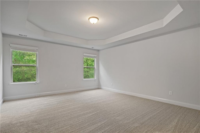 61 Castlemoor Loop, Adairsville, GA 30103 - carpeted empty room featuring visible vents, baseboards, and a tray ceiling
