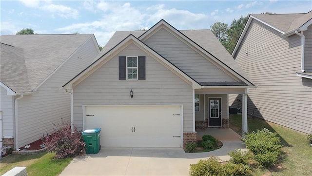 61 Castlemoor Loop, Adairsville, GA 30103 - view of front of property featuring concrete driveway, brick siding, and a porch