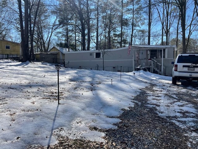 view of snowy yard