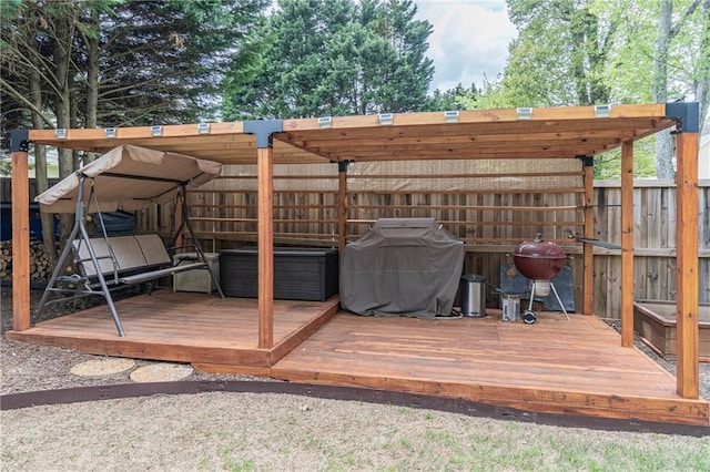 220 Chandler Ct, Sugar Hill, GA 30518 - wooden deck featuring a grill