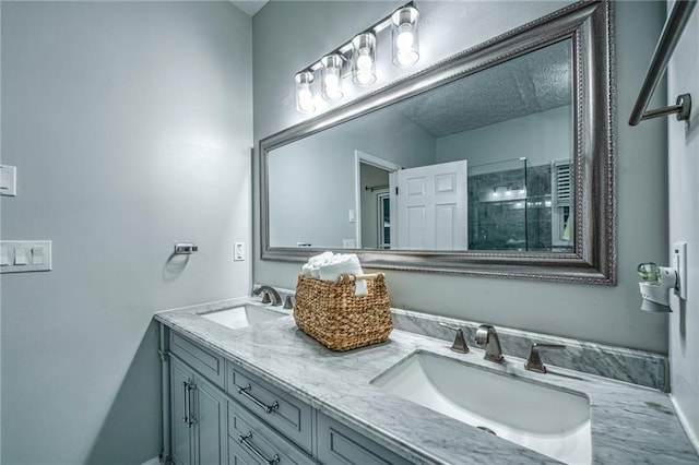 220 Chandler Ct, Sugar Hill, GA 30518 - full bathroom with double vanity and tiled shower