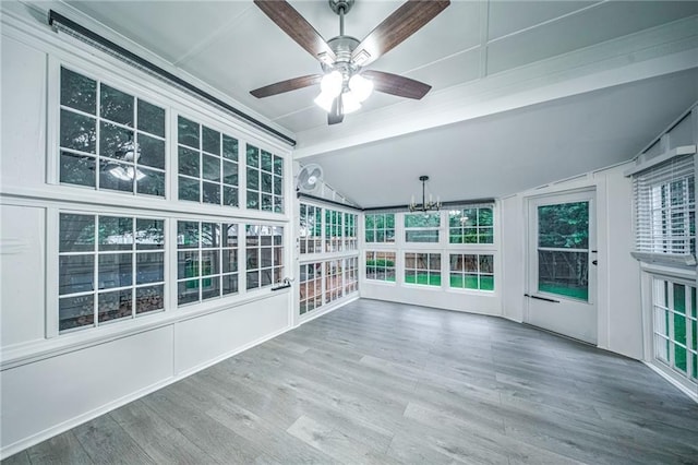 220 Chandler Ct, Sugar Hill, GA 30518 - unfurnished sunroom with wood finished floors and a chandelier