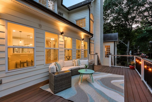 735 River Ridge Lane, Suwanee, GA 30024 - wooden deck with an outdoor hangout area