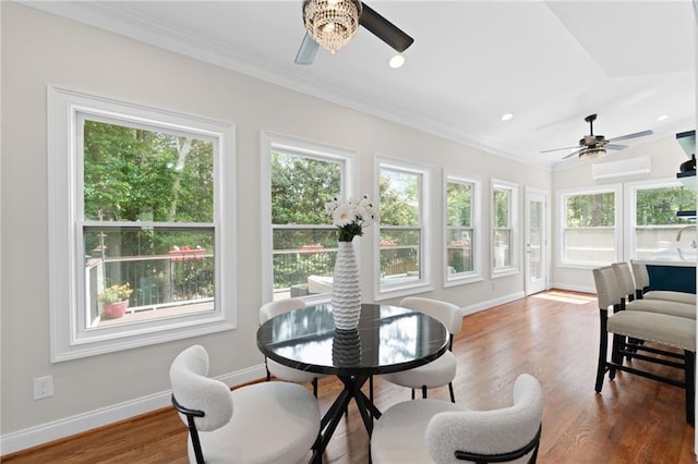 735 River Ridge Lane, Suwanee, GA 30024 - sunroom / solarium featuring a wall mounted AC