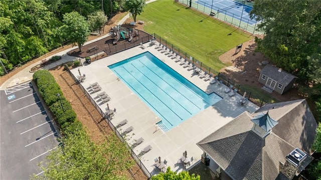 735 River Ridge Lane, Suwanee, GA 30024 - bird's eye view of a pool