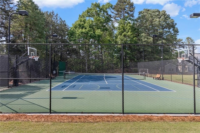 735 River Ridge Lane, Suwanee, GA 30024 - view of tennis court with community basketball court