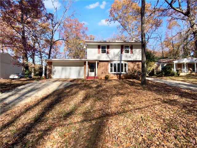 front facade featuring a garage