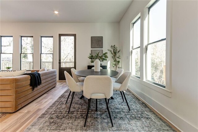 dining room featuring wood-type flooring