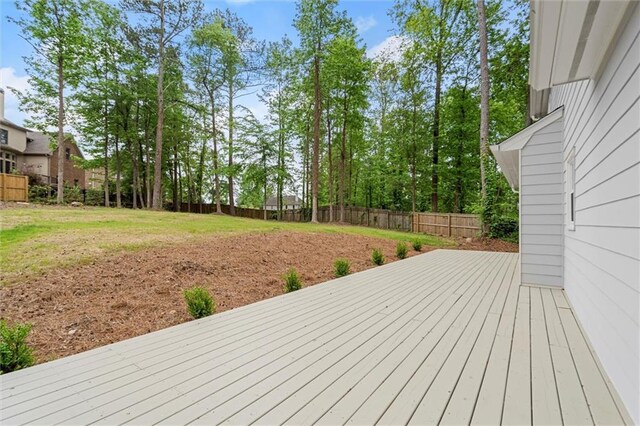 wooden terrace with fence