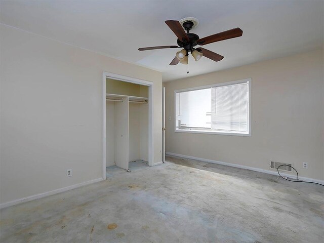 4135 Sunrise Trl, Atlanta, GA 30349 - unfurnished bedroom with a closet, baseboards, and ceiling fan