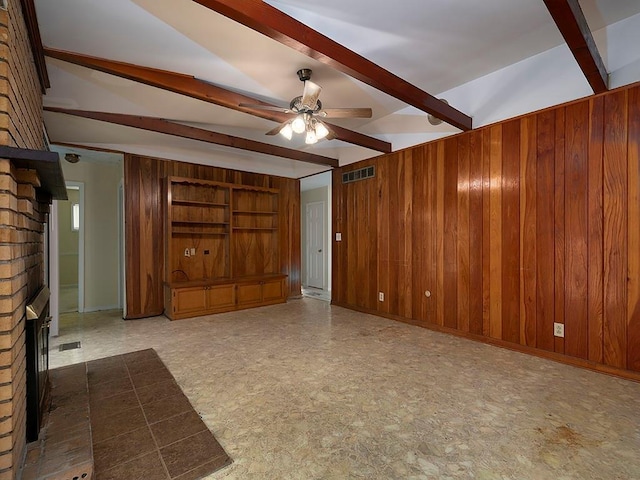 4135 Sunrise Trl, Atlanta, GA 30349 - unfurnished living room with light carpet and a ceiling fan