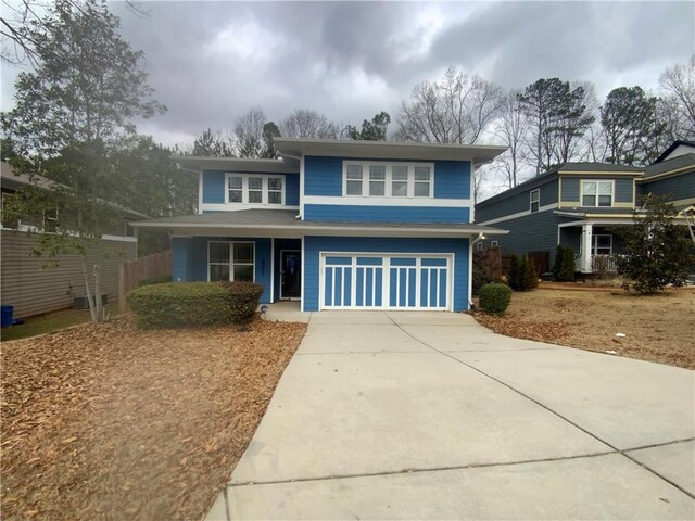 view of front of home featuring a garage