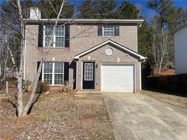 front facade featuring a garage