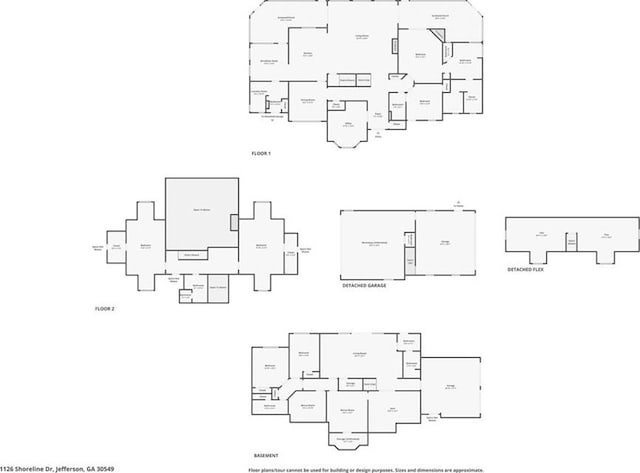 1126 Shoreline Dr, Jefferson, GA 30549 - room layout