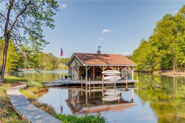1126 Shoreline Dr, Jefferson, GA 30549 - dock area with a water view and boat lift